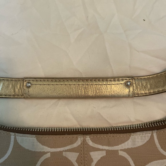 Gold Color Coach Purse - Picture 3 of 5